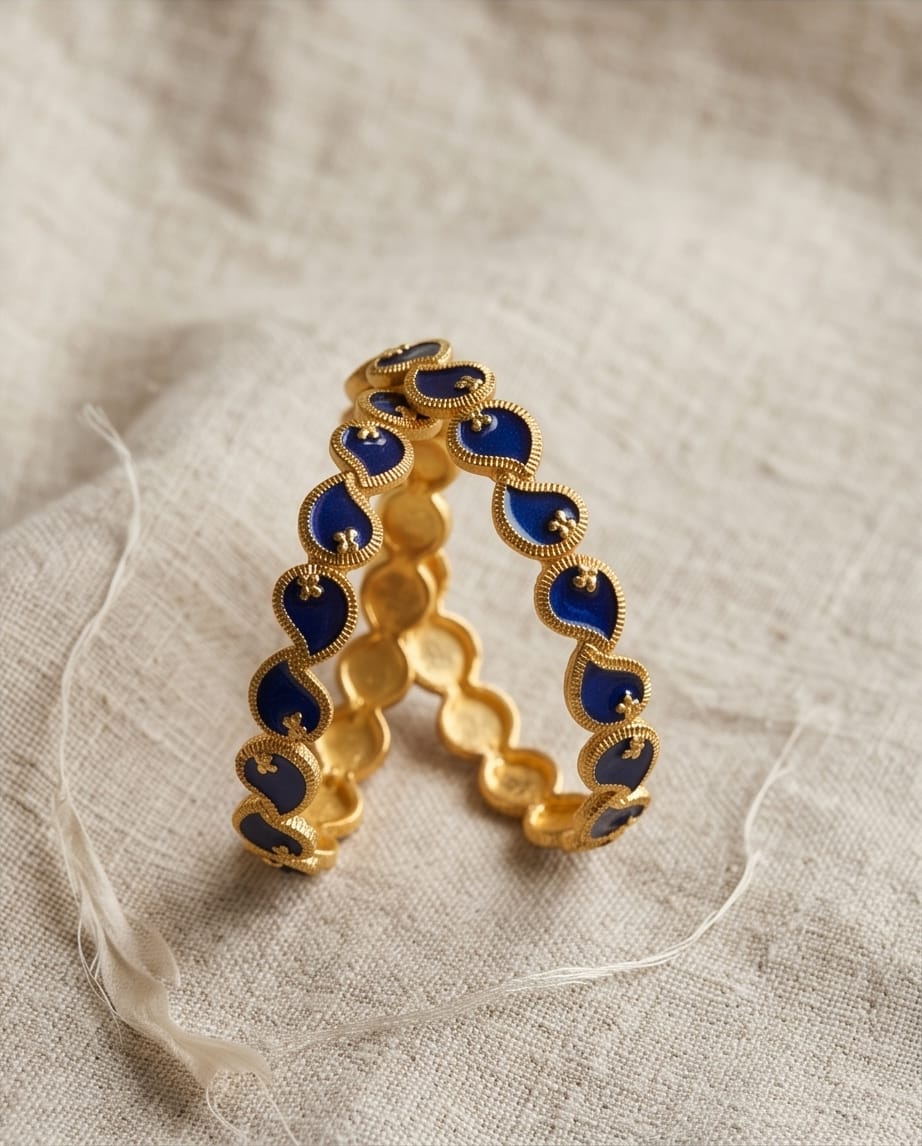 Diya Paisley Enamel Bangles
