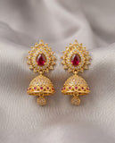 Sia Radiant Ruby CZ Jhumka